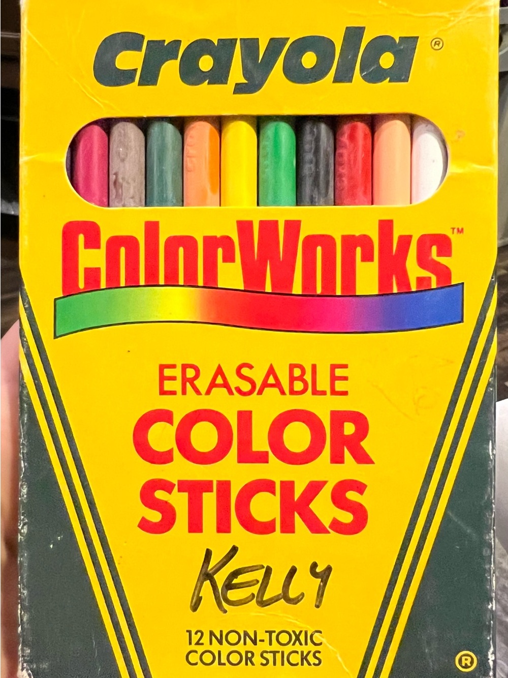 Vintage 1988 Crayola ColorWorks Erasable Color Sticks by Binney & Smith.